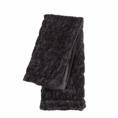 PUESTA EN ESCENA 50 x 60 in. Chocolate Faux Fur Throw PU3120633